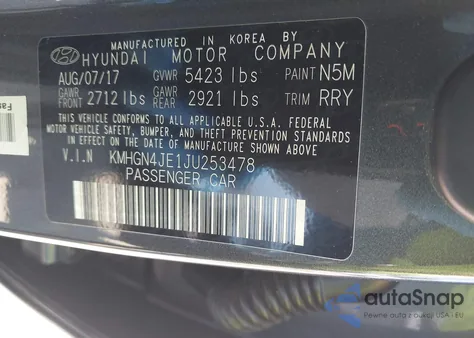 2018 Genesis G80 3.8 from USA, damaged, VIN KMHGN4JE1JU253478